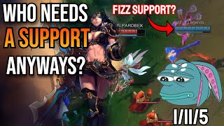 RANK 1 SIVIR DOESN NOT NEED A SUPPORT TO WIN GAMES  FIZZ SUPP ALL GOOD [upl. by Ellened77]