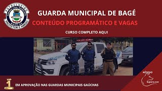 Concurso GM BAGÉ  VAGAS E CONTEÚDO PROGRAMÁTICO  TUDO SOBRE O EDITAL [upl. by Harobed797]