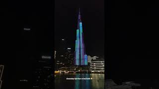 Light Show at Burj Khalifa in 57 Seconds 🌟😱 burjkhalifa shorts [upl. by Ashlee]