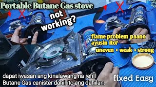 portable Butane Gas stovenot workingflame uneven▪︎weak▪︎strongFix easyasahanmokapartners [upl. by Finstad271]