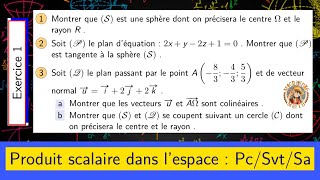 Produit scalaire dans l’espace — Exercice 1 — 2BAC PCSVTSA [upl. by Acemahs436]