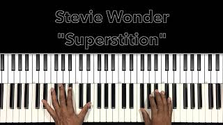 Stevie Wonder quotSuperstitionquot Piano Tutorial [upl. by Drona427]