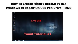 How To Create Hiren’s BootCD PE x64 v101 Windows 10 Repair On USB Pen Drive  2020 [upl. by Xeno]