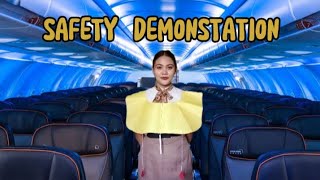 INFLIGHT SAFETY DEMONSTRATION DIY SAFETY DEMO EQUIPMENTS [upl. by Airtap]