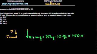fpd103  Spadochroniarz GRUDZIEŃ 2005  A1  zadanie z fizyki  filomaorg [upl. by Nryhtak]