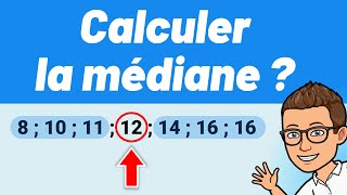 Comment calculer LA MÉDIANE  ✅ Facile  💪 Exercice corrigé [upl. by Hgielac]