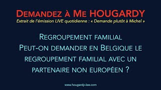 Peuton demander en Belgique le regroupement familial avec un partenaire noneuropéen [upl. by Delanie]