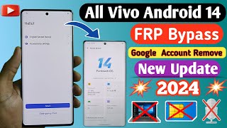 Vivo FRP Bypass Android 14  Latest Security Update 2024  Vivo Android 14 FRP Bypass Without PC [upl. by Eadahs]