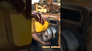 Dozer engine rebuild piston installing in shortsvideo trucking workshop youtubeshorts viral [upl. by Onailerua]