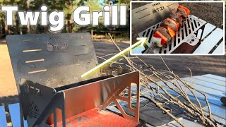 Portable Camping Grill  Otzi quotSparkquot Flat Pack Grill Review [upl. by Kcirevam]