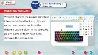 Ch 3  Jay Cee  digital world  Class 4 Inserting Objects amp Drawings In Ms Word 2010 For children [upl. by Daiz]