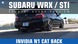 Invidia N1 0207 Subaru WRX STi Cat Back Exhaust Sound Clip [upl. by Enairda]