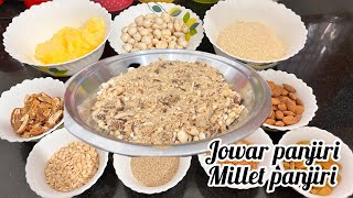 Millet panjiri  jowar ke atte ki panjiri  winter special recipe [upl. by Fassold]