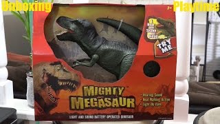 Dinosaur Toys for Kids Mighty Megasaur TREX with Lights amp Sounds Unboxing [upl. by Otreblon257]