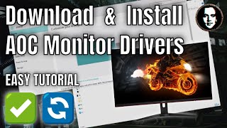 How to download and install AOC monitor drivers manually for Windows  2024 Working [upl. by Yrennalf]