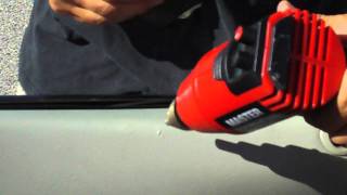 How to Repair Vinyl in an Automobile with a Heat Gun  Master Appliance [upl. by Darton822]