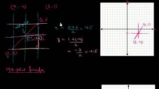 Midpoint formula Hindi [upl. by Aihsilat]