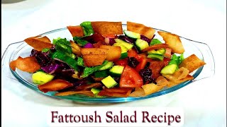 Easy Home made Arabic Fattoush Salad Recipe Malayalam [upl. by Goldston564]