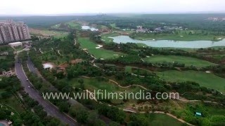 DLF Golf Course with Aralias and Magnolias luxury apartments Gurgaon [upl. by Cinimmod379]