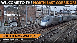 Norwalk SoNo Tower Connecticut USA  Virtual Railfan LIVE [upl. by Nohsad691]