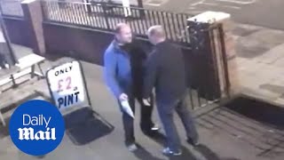 CCTV captures moment before man kills friend with a single punch [upl. by Eeluj]