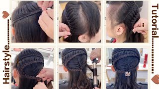 Elegance French Braided Open Perfect Curls✅ hairstyle viralvideo Girlsstylebeauty GirlsPower [upl. by Ilatfen]