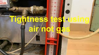 TIGHTNESS TEST USING AIR gas tutorial on carrying out a tightness test and find a leak using air [upl. by Klaus]