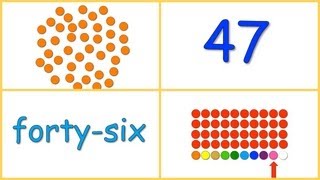 Baby Math Numbers 4050 dots numerals words rows [upl. by Teufert]