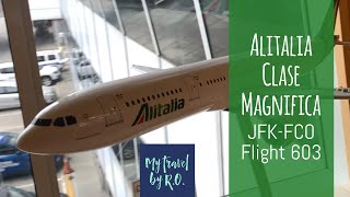 Alitalia Clase Magnifica New York a Rome Fiumicino Flight 603 [upl. by Ayhtak350]