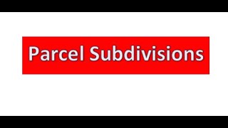 Parcel Sub divisions [upl. by Nnahgiel]