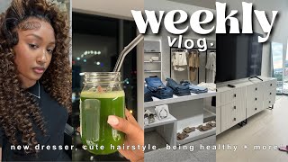 WEEK VLOG FURNITURE UPDATES  ESSENTIAL SHOPPING  NEW HAIR  JUICING  MY HEART WAS BROKEN LOL [upl. by Merrili]