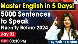 Master English in 5 Days 5000 Sentences to Speak Fluently Before 2024  Day 2  Skill By StudyIQ [upl. by Eneleuqcaj481]