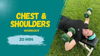 20 Minute Chest amp Shoulders Workout [upl. by Goddord]