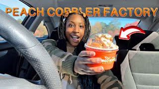 I TRIED THE BEST PEACH COBBLER IN ATLANTA 😳 [upl. by Owena]