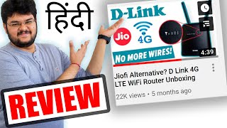 D Link 4G Router Review  Jiofi Alternative in HINDI [upl. by Hollie]