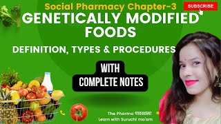 Genetically Modified Foods  Definition Types amp Procedures Social Pharmacy Chapter 3 WithNotes [upl. by Lakin]