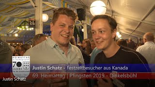 Dinkelsbühl 2019  Interviews  Justin Schatz  Heimattag der Siebenbürger Sachsen [upl. by Ferree]