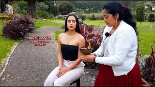 DOÑA BLANCA SPIRITUAL CLEANSING WITH FIRE ELEMENT  TRADITIONAL ECUADORIAN SPIRITUAL CLEANSING [upl. by Coniah]