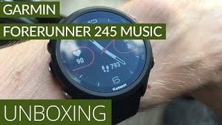 Garmin Forerunner 245 Music  unboxing i pierwsze uruchomienie [upl. by Akceber]