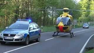 EC 135 RTH Christoph 23 auf der L 288 bei Westerburg [upl. by Christophe]