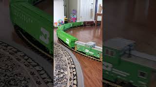 BN Hoppers shorts usa trains gscale layout dash9 railway freighttrain bnsf pumpkin indoor [upl. by Birch]