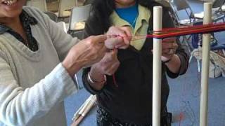 Montagnard Weaving Warping Lesson [upl. by Sansbury]