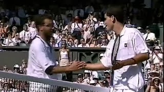 Pete Sampras vs Karsten Braasch 1995 Wimbledon R1 Highlights [upl. by Crocker338]