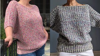 Batwing Sweater  Adult  Updated Crochet Tutorial RIGHT HANDED [upl. by Voltz]