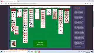 Playing Spider Solitaire Of Microsoft Windows XP in Browser Difficult Four Suits 4 [upl. by Schrick]