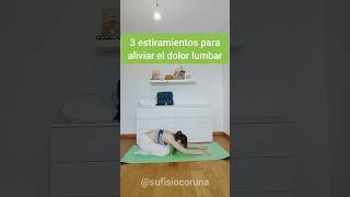 Estiramientos para aliviar el dolor lumbarpilates yoga fit [upl. by Litt564]