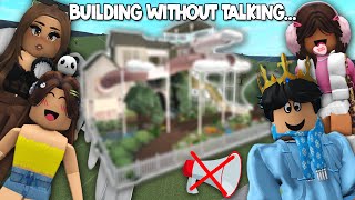 BLOXBURG YOUTUBERS BUILD TOGETHER WITHOUT TALKING [upl. by Schofield]