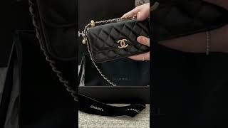 chanel bag unboxing fashion chanelbag chanelclassic chanellover chaneladdict chanelvintage [upl. by Brunn]