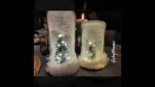 Winterlichter mit Tannenbaum und Lichterkette recycling upcycling diy snow winter shorts [upl. by Noissap]