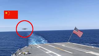 A Chinese Fighter Jet TRIES to Land on a US Aircraft Carrier Then THIS Happened [upl. by Leitao]